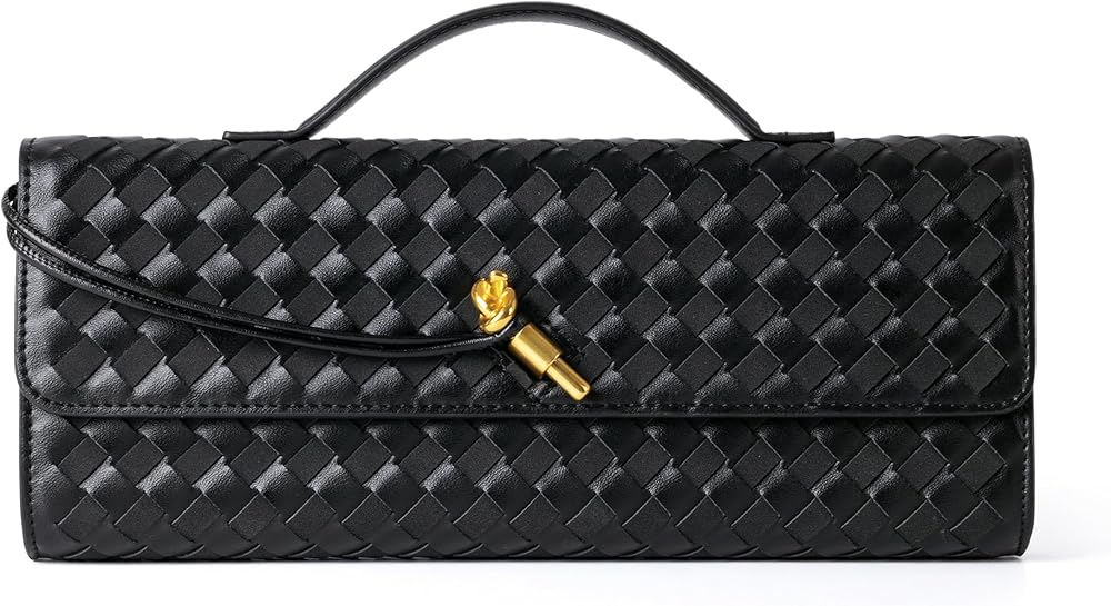 Woven Leather Clutch by Bottega Veneta